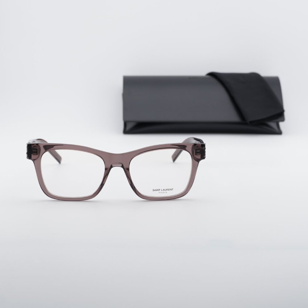 Saint Laurent SLM118 003 Square Eyeglasses – Brown 52mm - Picture 2 of 10